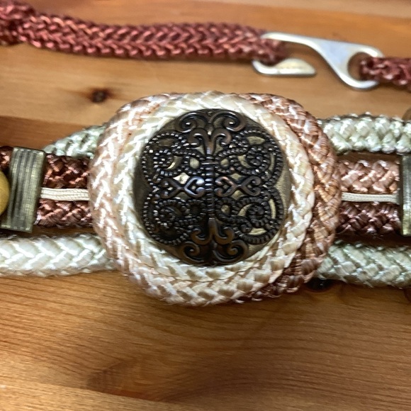 Handmade Unique Waist-belt Boho Western, 29” Earth Tones - Picture 3 of 9